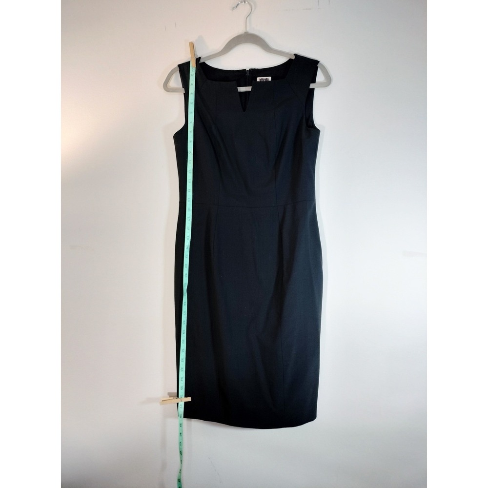Anne Klein LBD Little Black Dress; Sleeveless Sheath w/Notched Neck